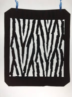 Antique Japanese Katagami Kimono Paper Stencil Katazome Abstract Stripes 4Y562
