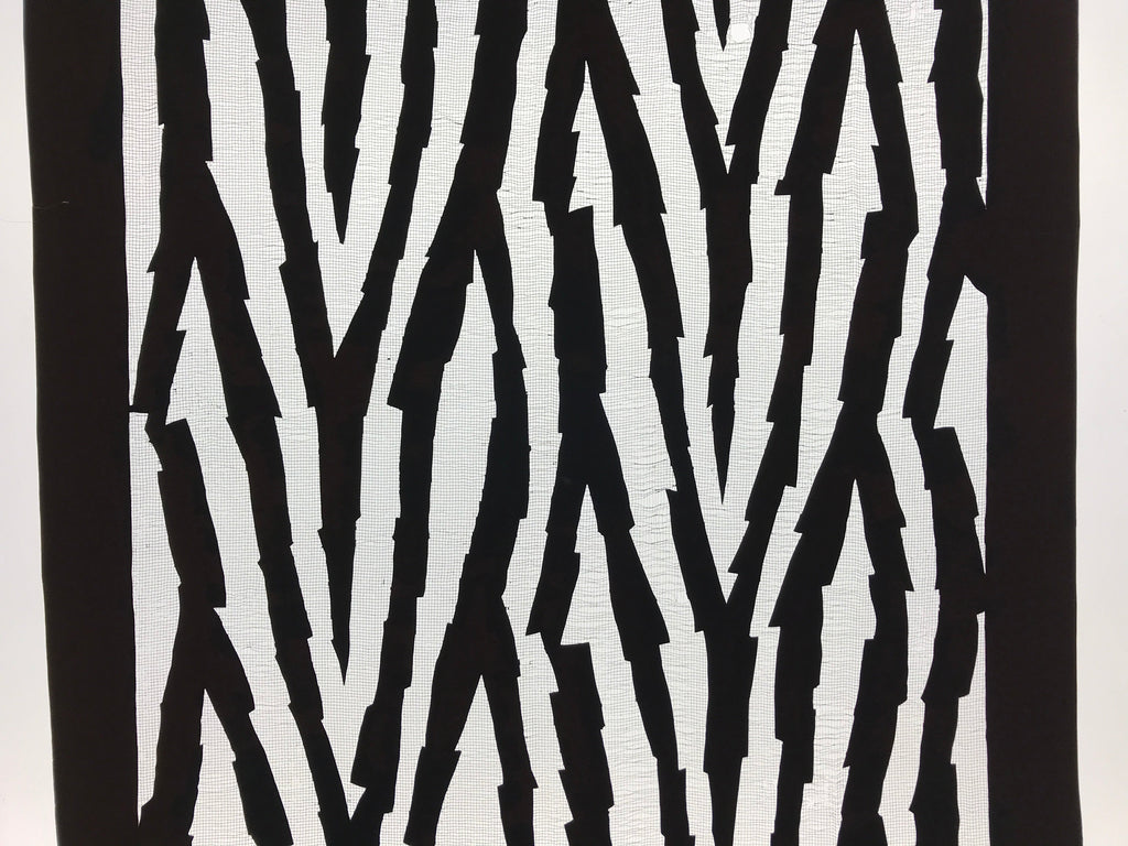 Antique Japanese Katagami Kimono Paper Stencil Katazome Abstract Stripes 4Y562