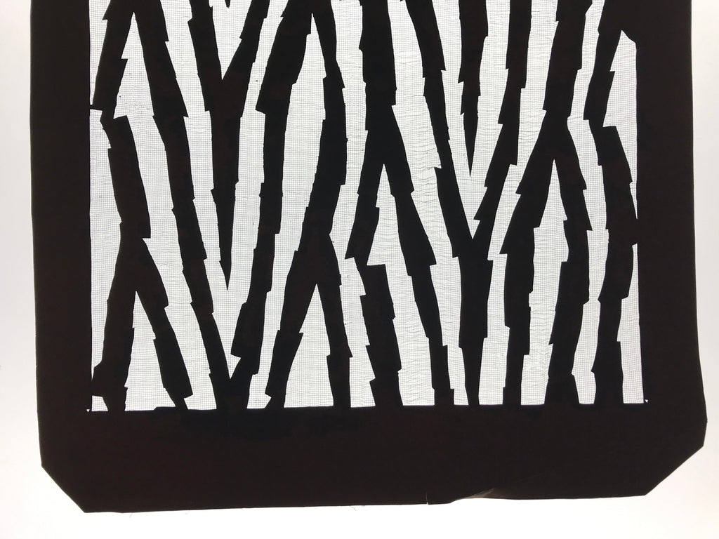 Antique Japanese Katagami Kimono Paper Stencil Katazome Abstract Stripes 4Y562