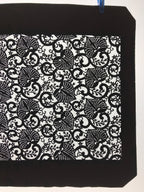 Antique Japanese Katagami Kimono Paper Stencil Katazome Anthurium Flowers 4Y570