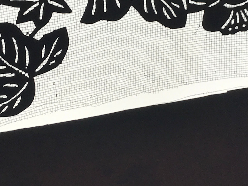 Antique Japanese Katagami Kimono Paper Stencil Katazome Autumn Leaves 4Y553