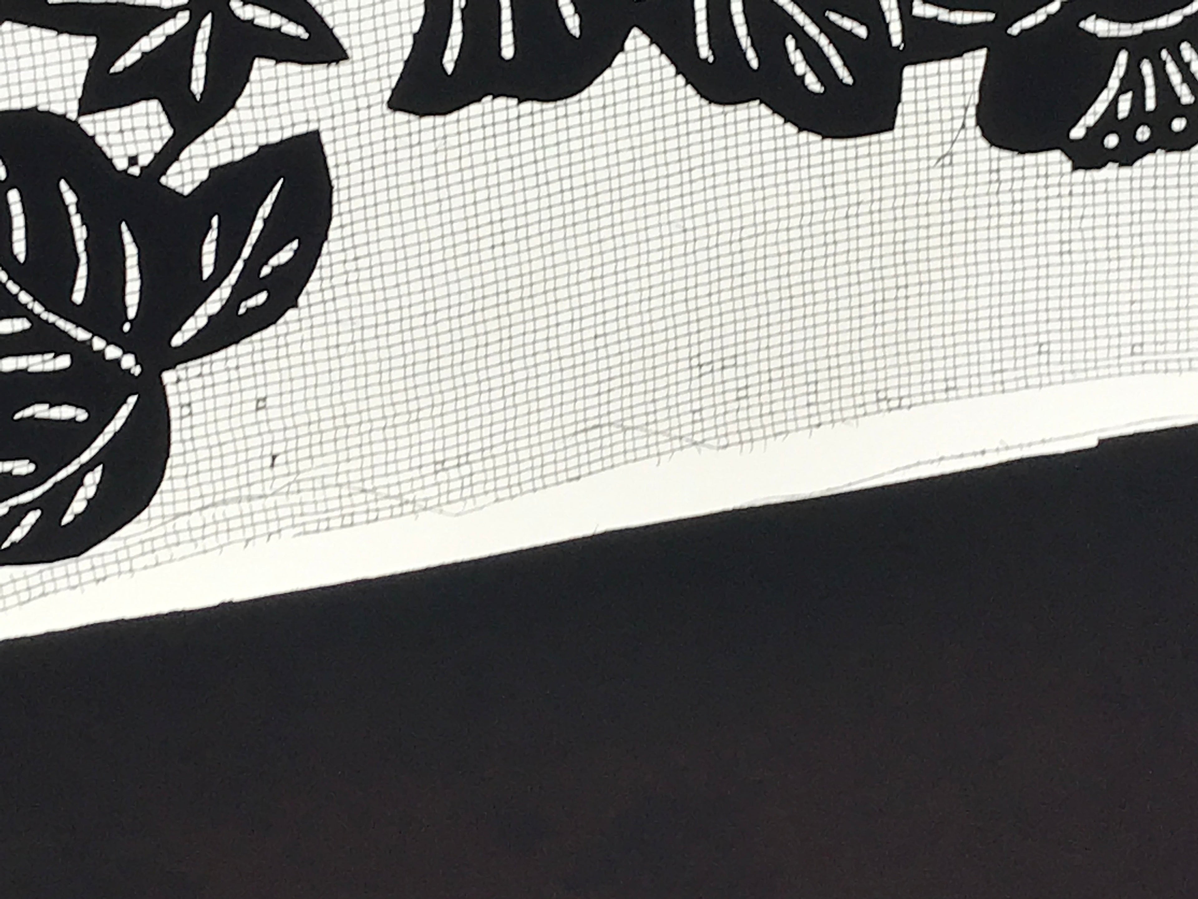 Antique Japanese Katagami Kimono Paper Stencil Katazome Autumn Leaves 4Y553