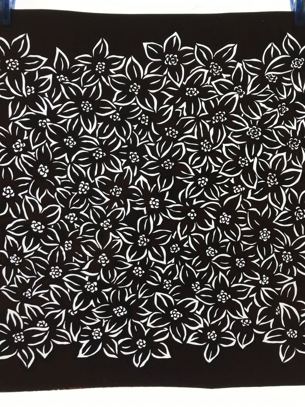 Antique Japanese Katagami Kimono Paper Stencil Katazome Azalea Tsutsuji 4Y566