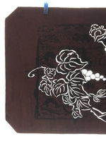 Antique Japanese Katagami Kimono Paper Stencil Katazome Berries Leaves 4Y580