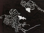 Antique Japanese Katagami Kimono Paper Stencil Katazome Berries Leaves 4Y580