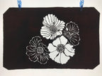 Antique Japanese Katagami Kimono Paper Stencil Katazome Botan Peony 4Y534