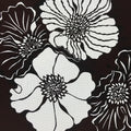 Antique Japanese Katagami Kimono Paper Stencil Katazome Botan Peony 4Y534