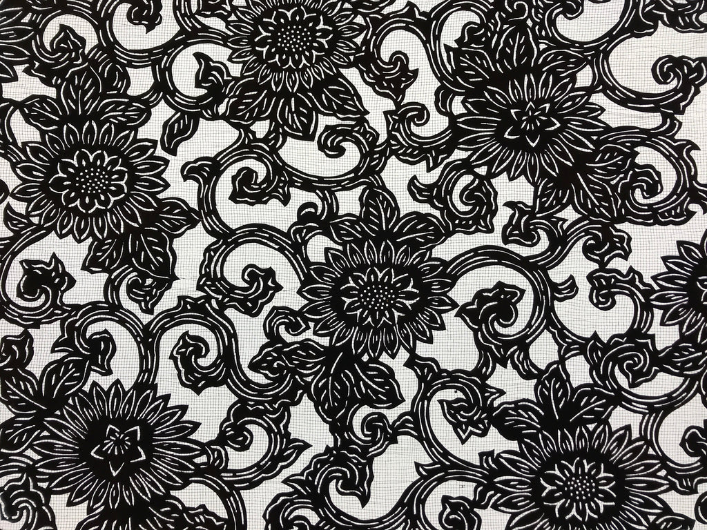Antique Japanese Katagami Kimono Paper Stencil Katazome Chrysanthemum 4Y561