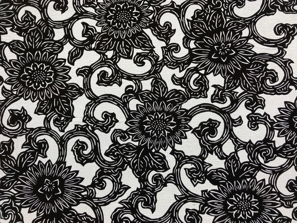 Antique Japanese Katagami Kimono Paper Stencil Katazome Chrysanthemum 4Y561