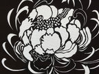 Antique Japanese Katagami Kimono Paper Stencil Katazome Chrysanthemum 4Y581