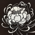 Antique Japanese Katagami Kimono Paper Stencil Katazome Chrysanthemum 4Y581