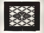 Antique Japanese Katagami Kimono Paper Stencil Katazome Chrysanthemum Kiku 4Y698
