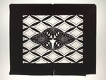 Antique Japanese Katagami Kimono Paper Stencil Katazome Chrysanthemum Kiku 4Y698