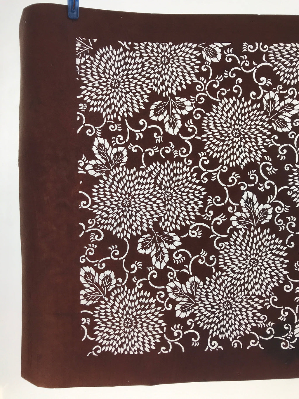 Antique Japanese Katagami Kimono Paper Stencil Katazome Chrysanthemums 4Y516