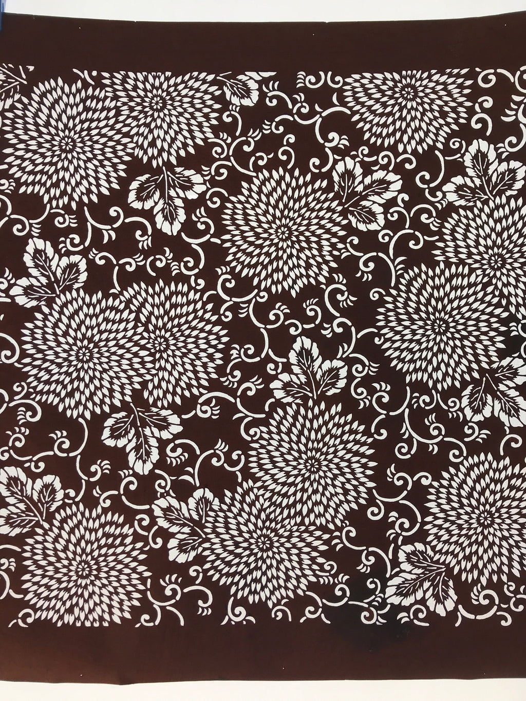 Antique Japanese Katagami Kimono Paper Stencil Katazome Chrysanthemums 4Y516