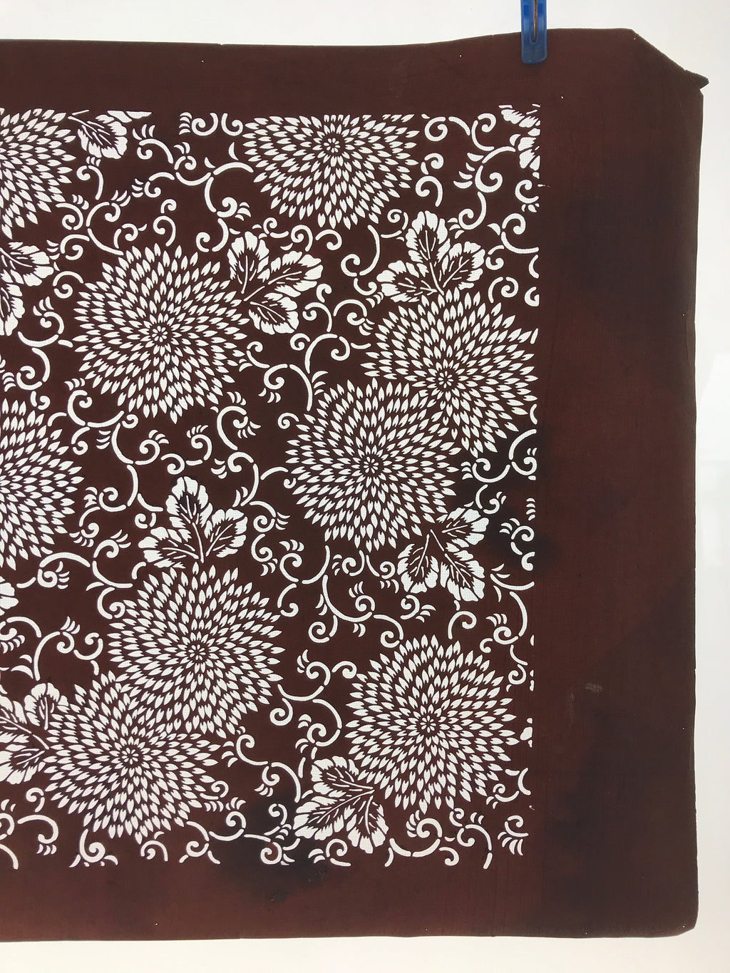 Antique Japanese Katagami Kimono Paper Stencil Katazome Chrysanthemums 4Y516