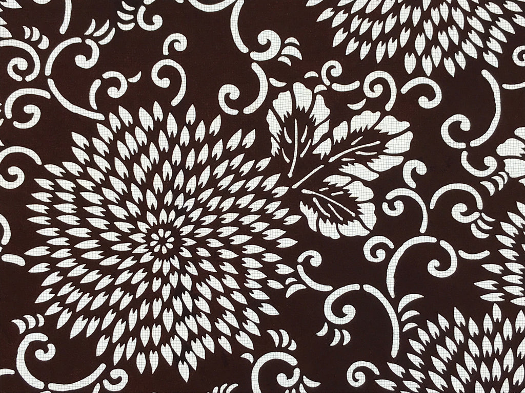 Antique Japanese Katagami Kimono Paper Stencil Katazome Chrysanthemums 4Y516