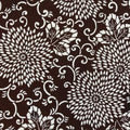 Antique Japanese Katagami Kimono Paper Stencil Katazome Chrysanthemums 4Y516