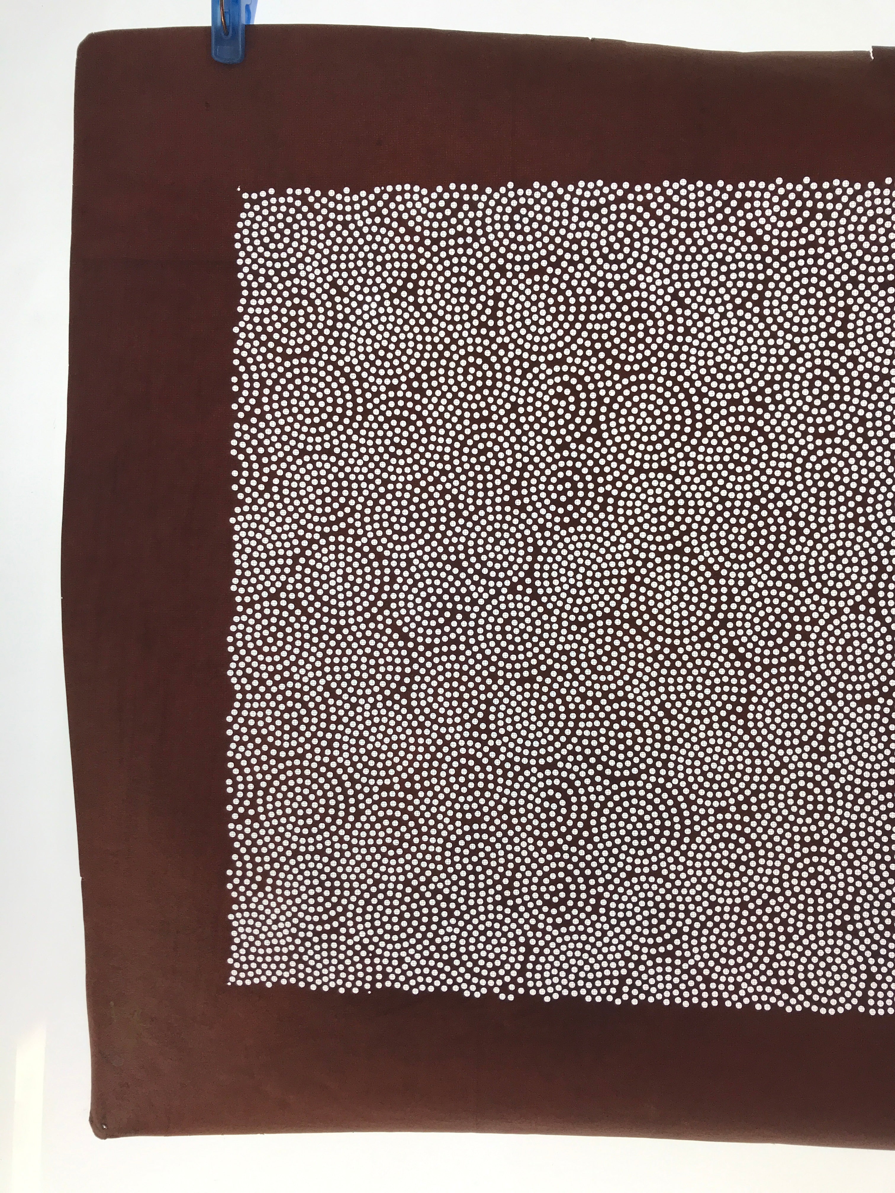 Antique Japanese Katagami Kimono Paper Stencil Katazome Circle Dot Pattern 4Y522