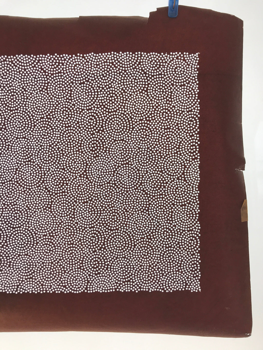 Antique Japanese Katagami Kimono Paper Stencil Katazome Circle Dot Pattern 4Y522