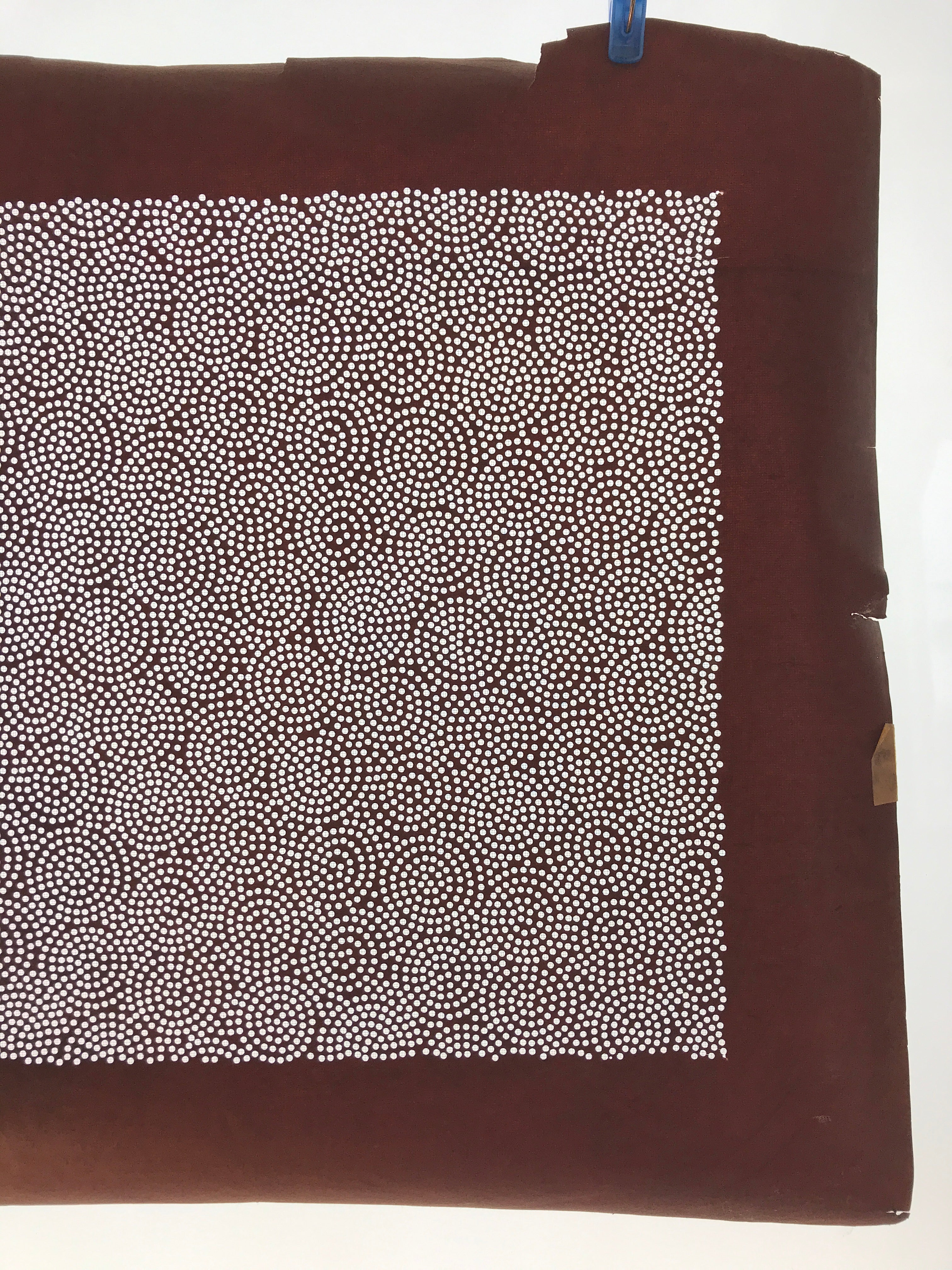 Antique Japanese Katagami Kimono Paper Stencil Katazome Circle Dot Pattern 4Y522