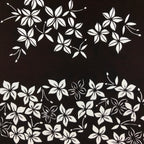Antique Japanese Katagami Kimono Paper Stencil Katazome Climbing Flowers 4Y579