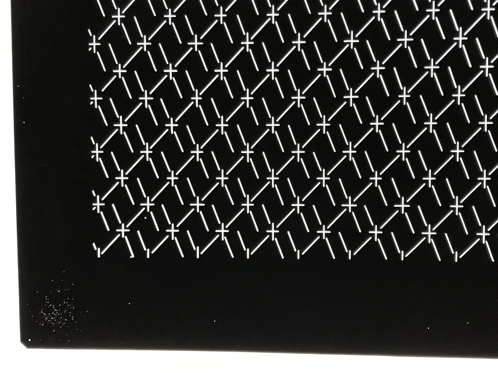 Antique Japanese Katagami Kimono Paper Stencil Katazome Criss Cross Design 4Y680