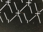 Antique Japanese Katagami Kimono Paper Stencil Katazome Criss Cross Design 4Y680