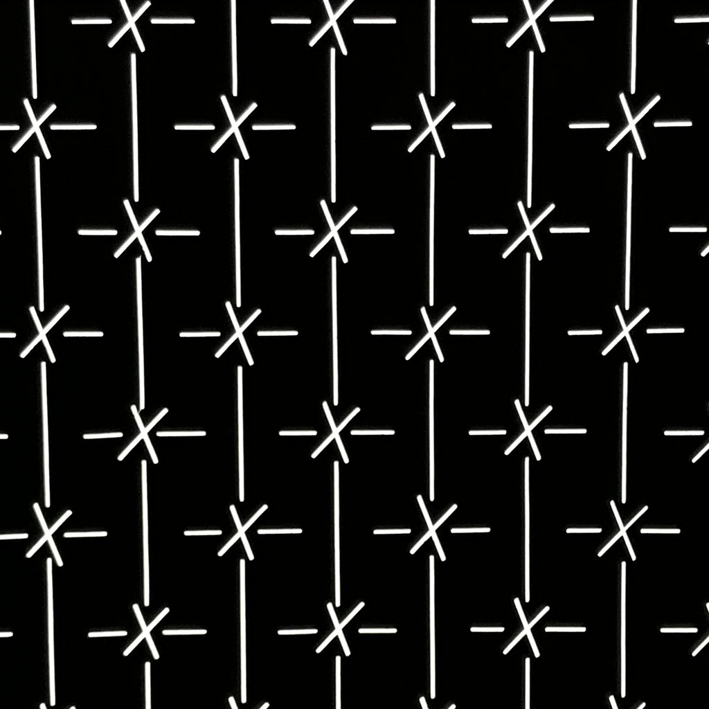 Antique Japanese Katagami Kimono Paper Stencil Katazome Criss Cross Design 4Y682