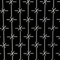 Antique Japanese Katagami Kimono Paper Stencil Katazome Criss Cross Design 4Y682