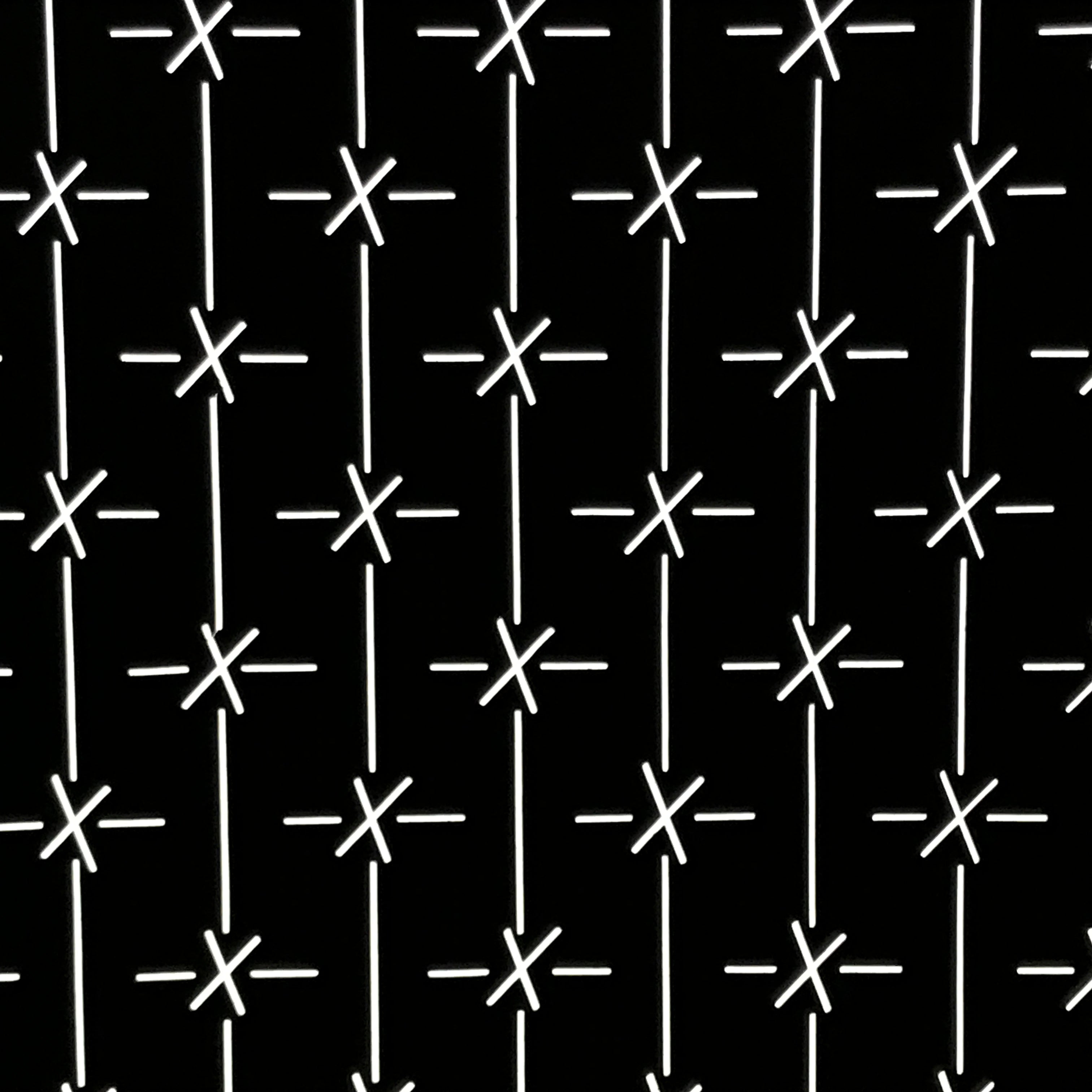 Antique Japanese Katagami Kimono Paper Stencil Katazome Criss Cross Design 4Y682