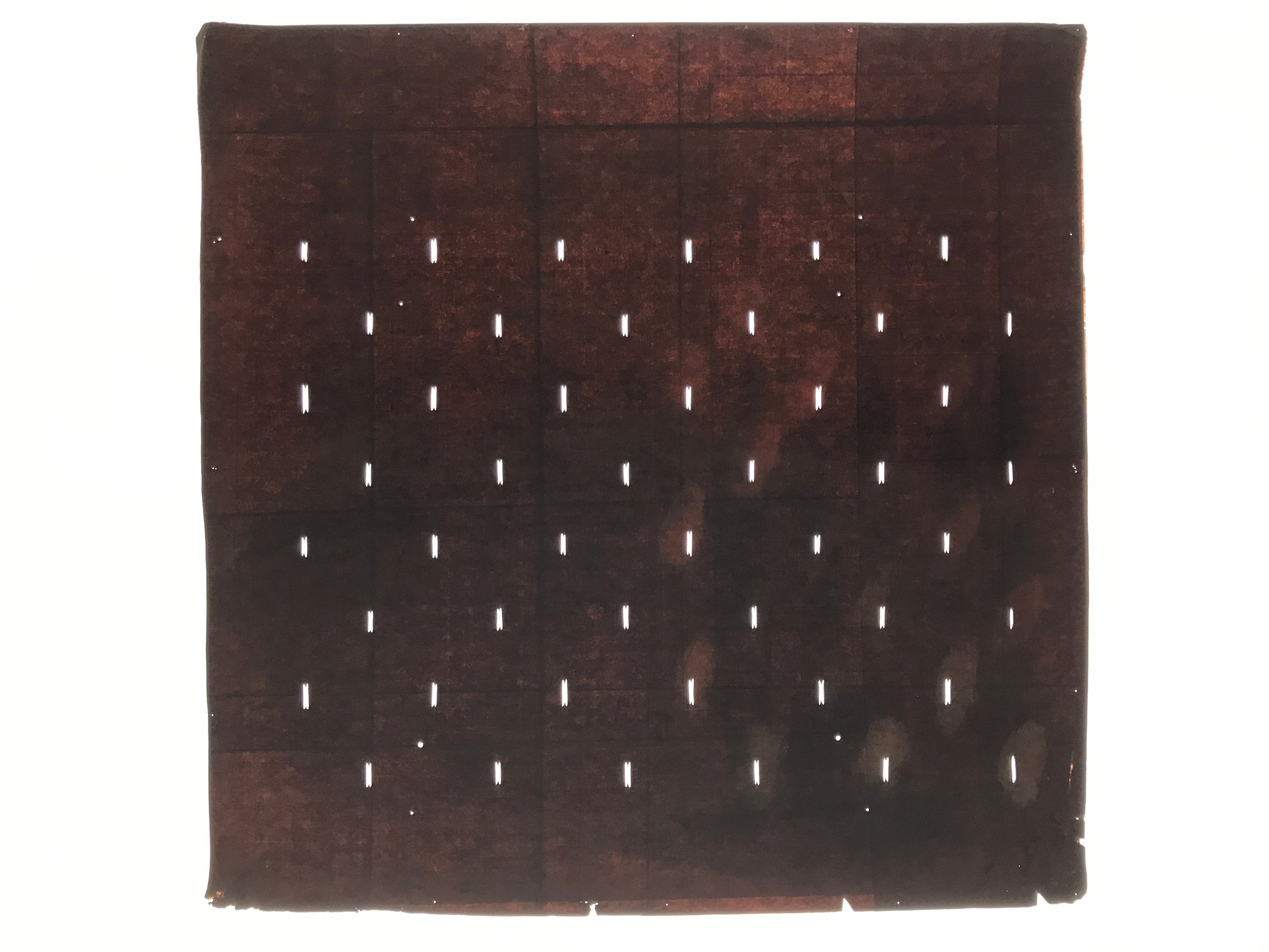 Antique Japanese Katagami Kimono Paper Stencil Katazome Dash Line Pattern 4Y714