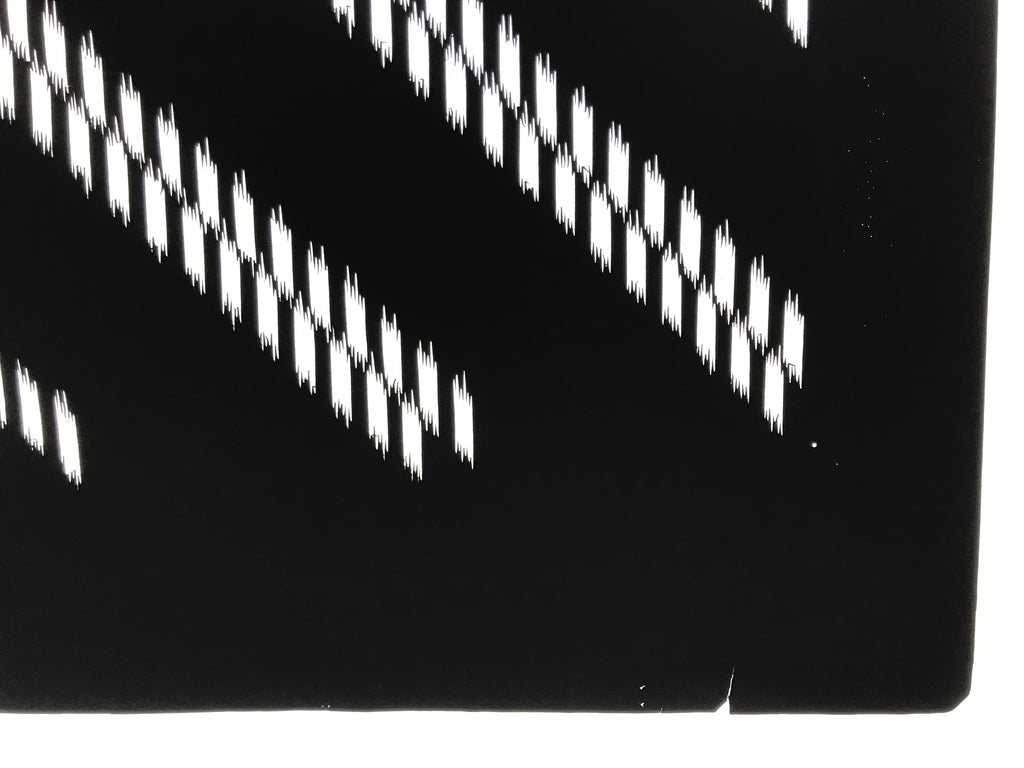 Antique Japanese Katagami Kimono Paper Stencil Katazome Diagonal Dash Line 4Y694