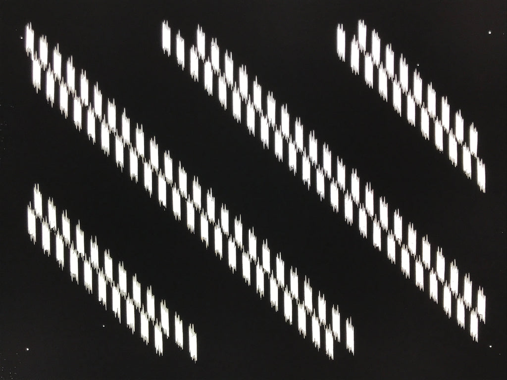 Antique Japanese Katagami Kimono Paper Stencil Katazome Diagonal Dash Line 4Y694