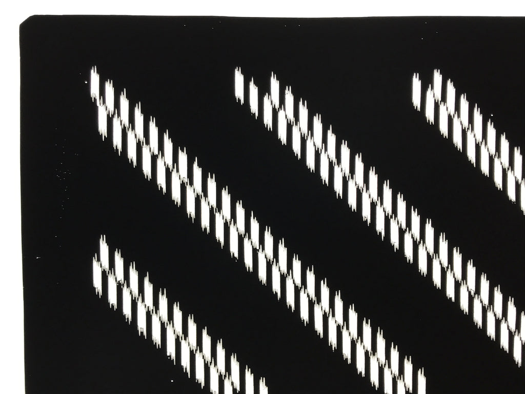 Antique Japanese Katagami Kimono Paper Stencil Katazome Diagonal Dash Line 4Y694