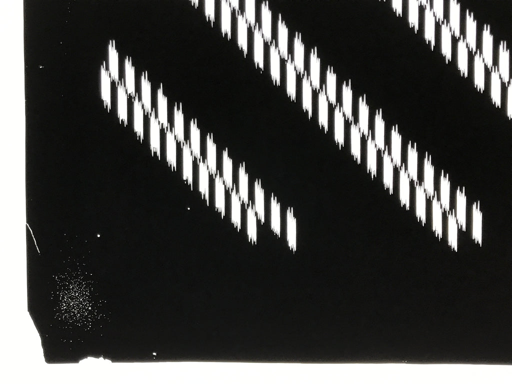 Antique Japanese Katagami Kimono Paper Stencil Katazome Diagonal Dash Line 4Y694