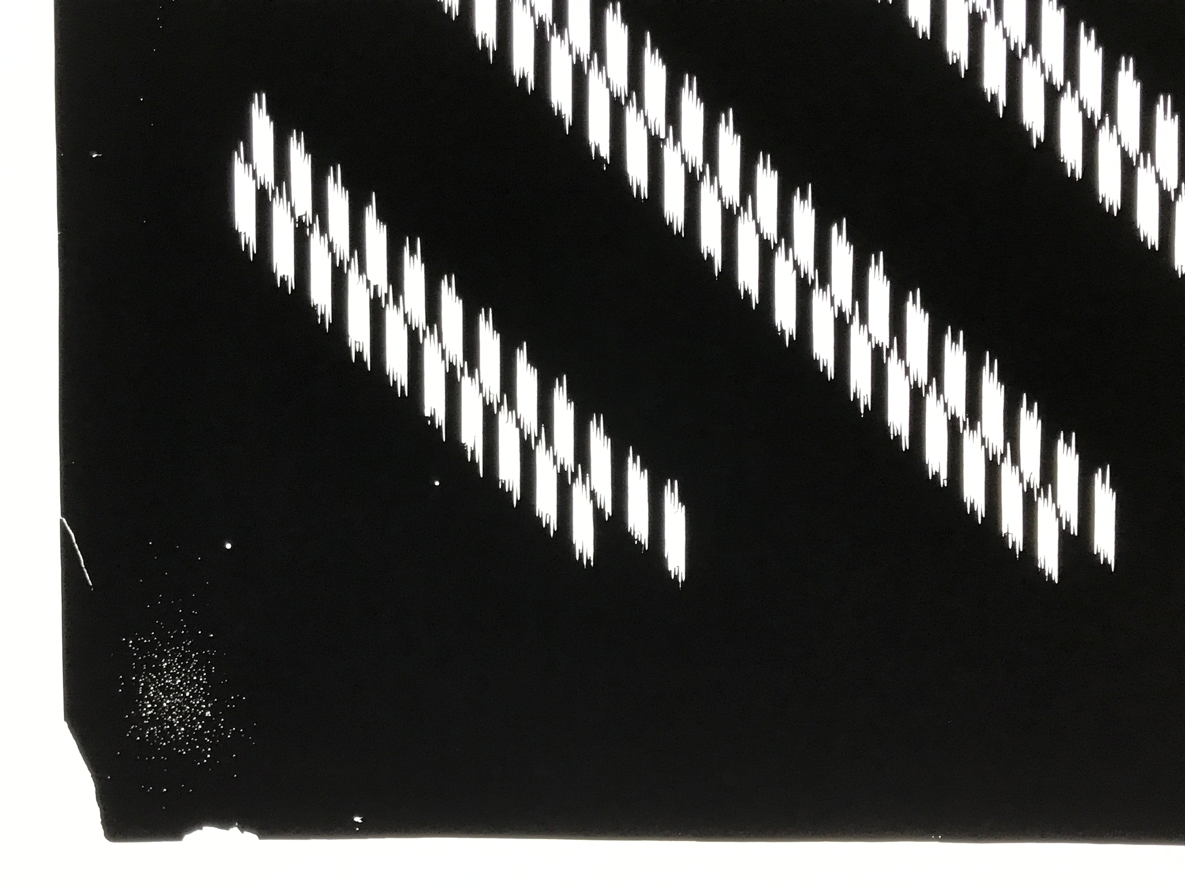 Antique Japanese Katagami Kimono Paper Stencil Katazome Diagonal Dash Line 4Y694