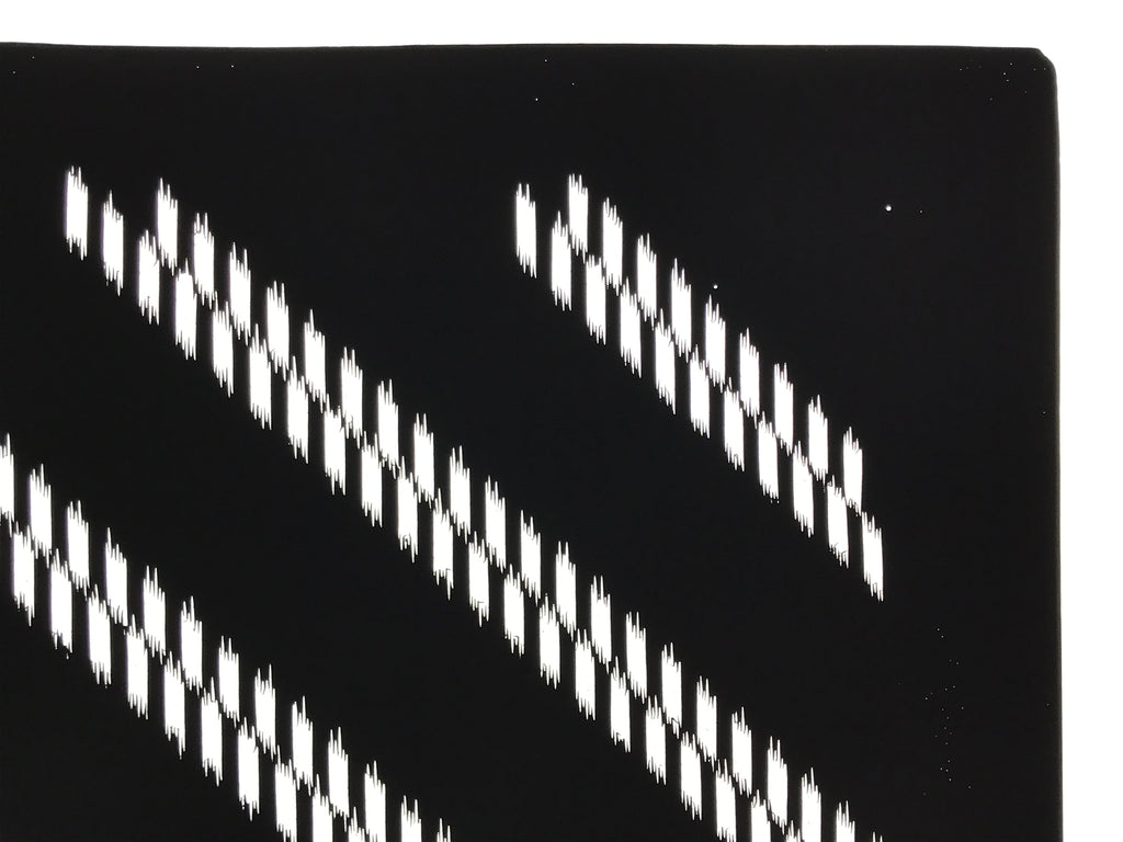 Antique Japanese Katagami Kimono Paper Stencil Katazome Diagonal Dash Line 4Y694
