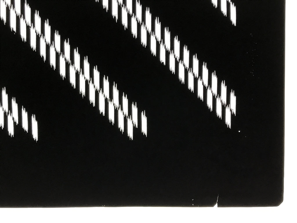Antique Japanese Katagami Kimono Paper Stencil Katazome Diagonal Dash Line 4Y694