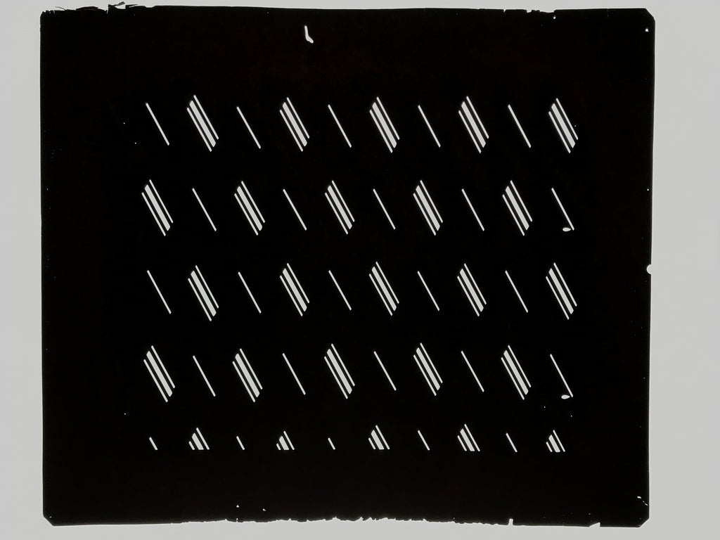 Antique Japanese Katagami Kimono Paper Stencil Katazome Diagonal Dash Line 4Y702