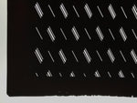 Antique Japanese Katagami Kimono Paper Stencil Katazome Diagonal Dash Line 4Y702