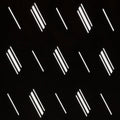 Antique Japanese Katagami Kimono Paper Stencil Katazome Diagonal Dash Line 4Y702