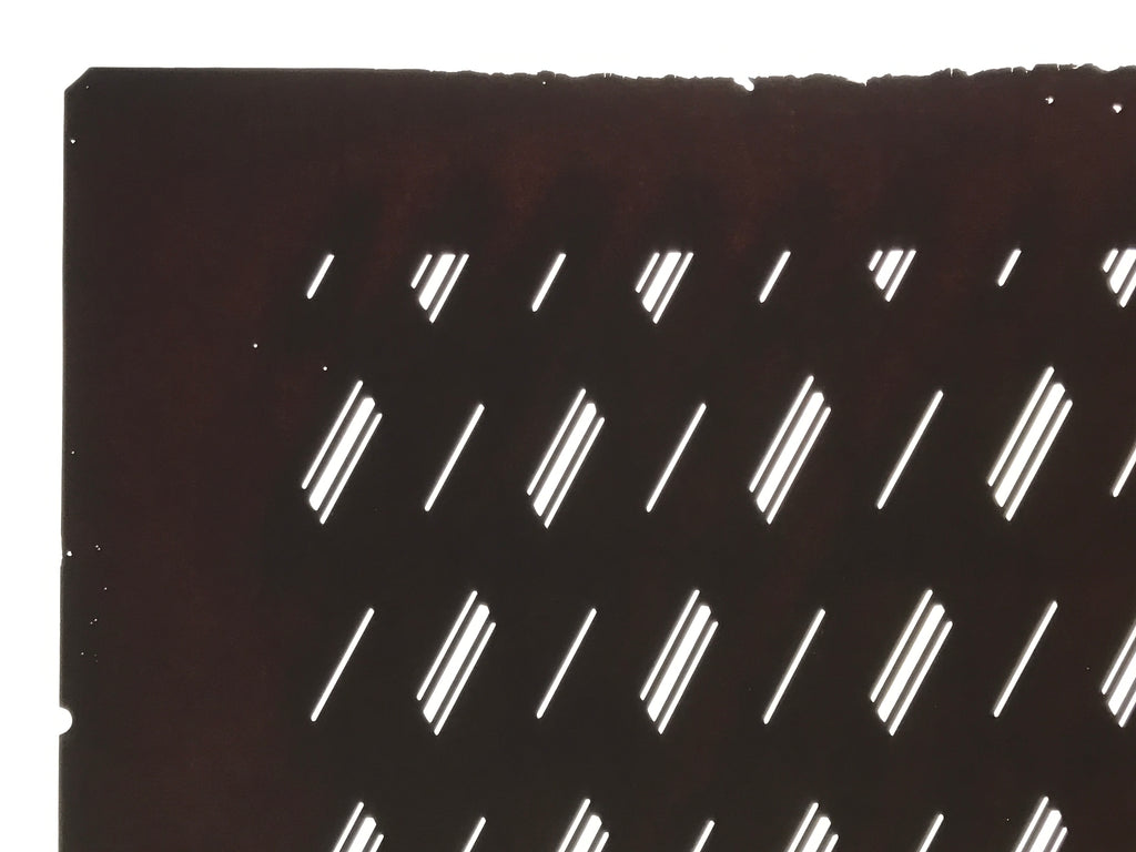 Antique Japanese Katagami Kimono Paper Stencil Katazome Diagonal Dash Line 4Y703