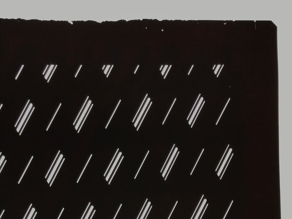 Antique Japanese Katagami Kimono Paper Stencil Katazome Diagonal Dash Line 4Y703
