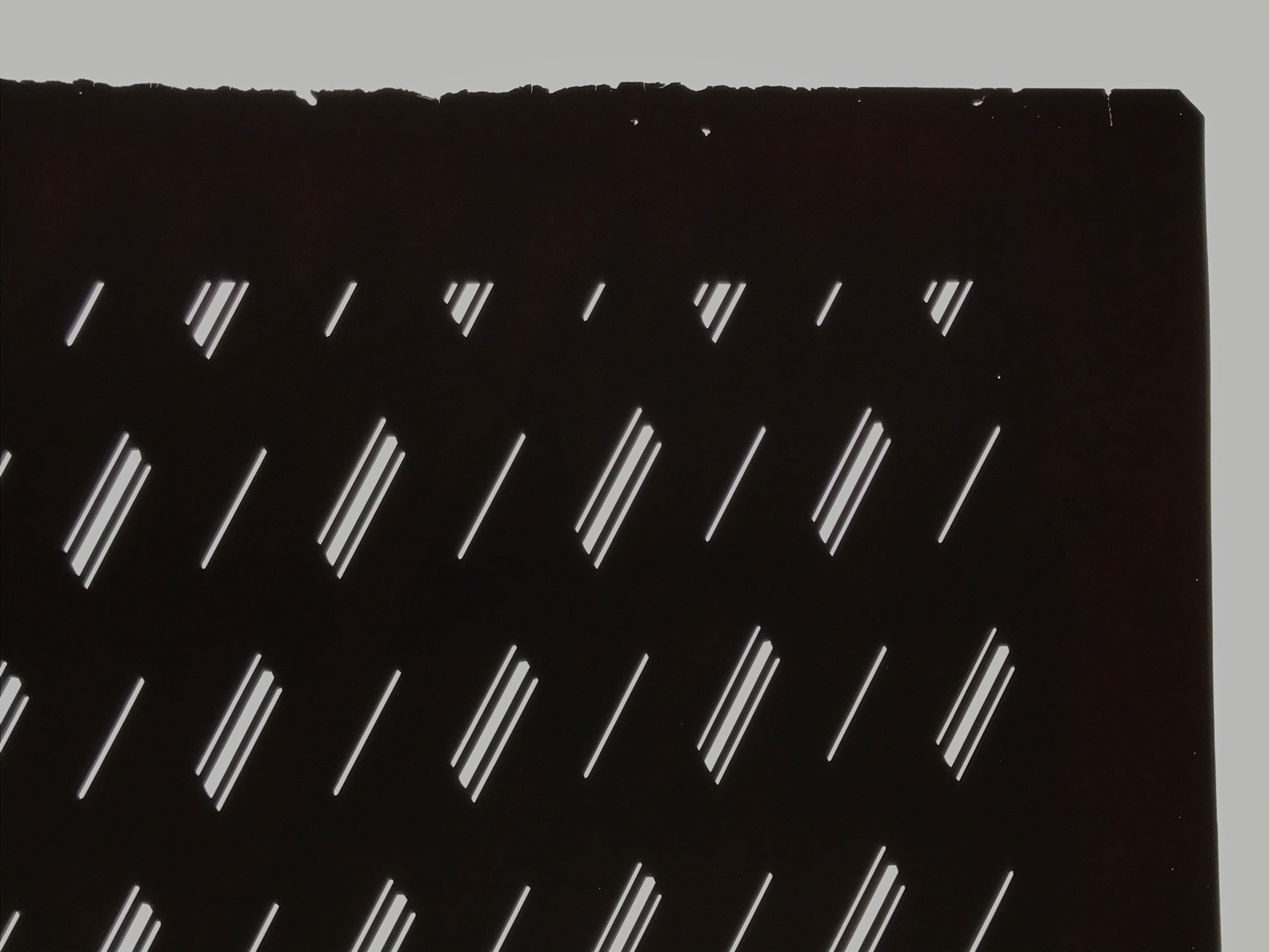 Antique Japanese Katagami Kimono Paper Stencil Katazome Diagonal Dash Line 4Y703