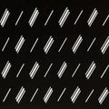 Antique Japanese Katagami Kimono Paper Stencil Katazome Diagonal Dash Line 4Y703
