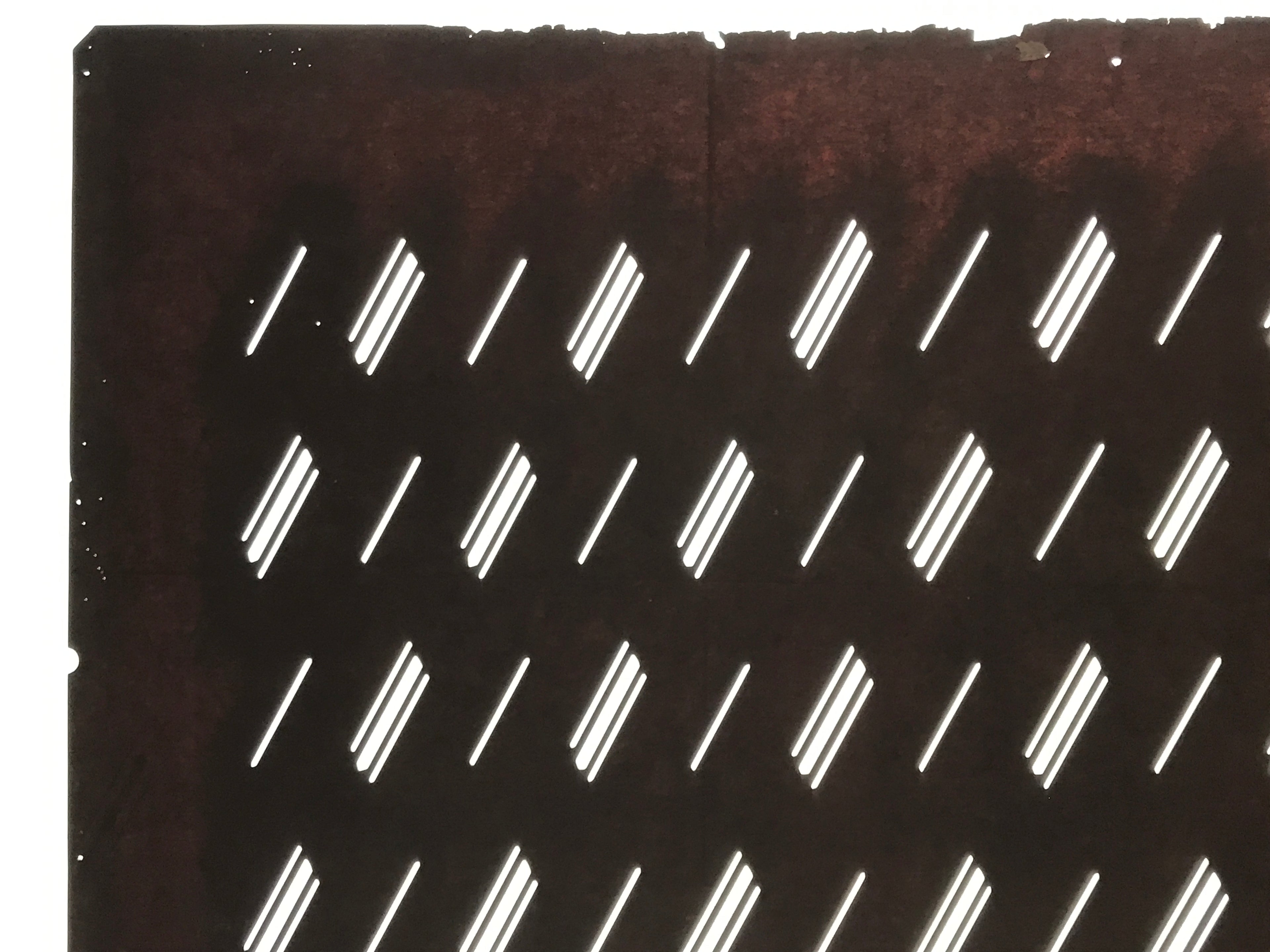 Antique Japanese Katagami Kimono Paper Stencil Katazome Diagonal Dash Line 4Y704