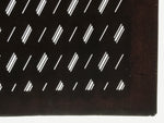 Antique Japanese Katagami Kimono Paper Stencil Katazome Diagonal Dash Line 4Y704