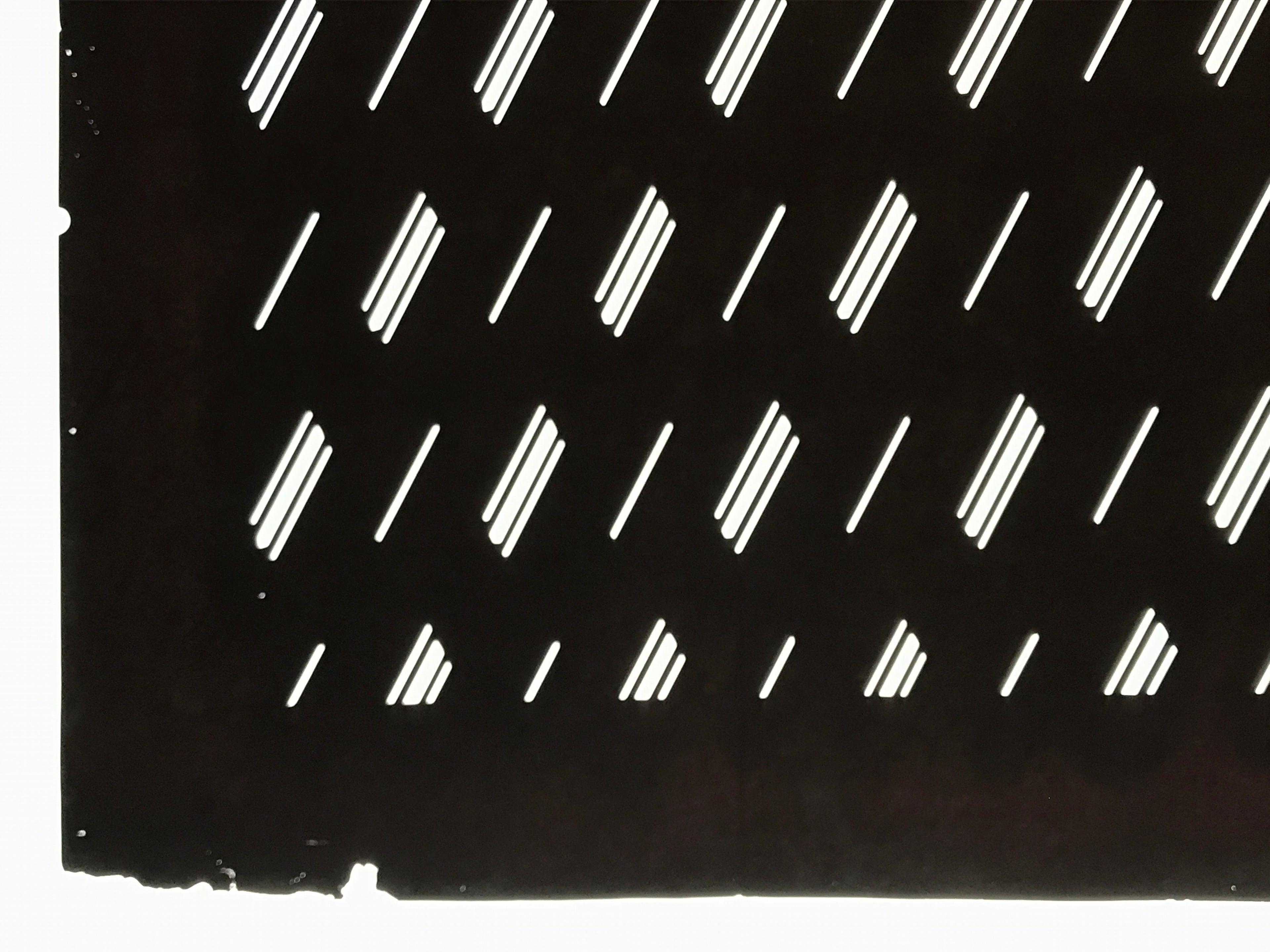Antique Japanese Katagami Kimono Paper Stencil Katazome Diagonal Dash Line 4Y704