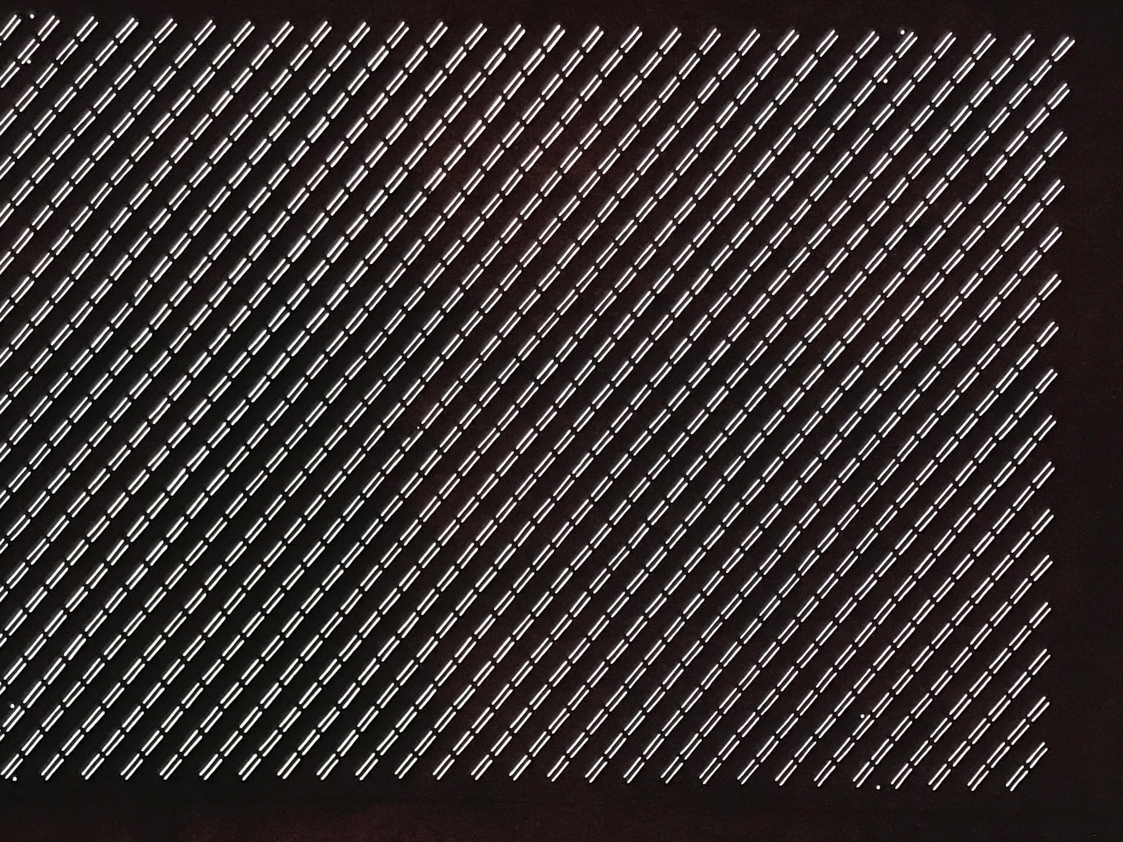 Antique Japanese Katagami Kimono Paper Stencil Katazome Diagonal Lines 4Y653